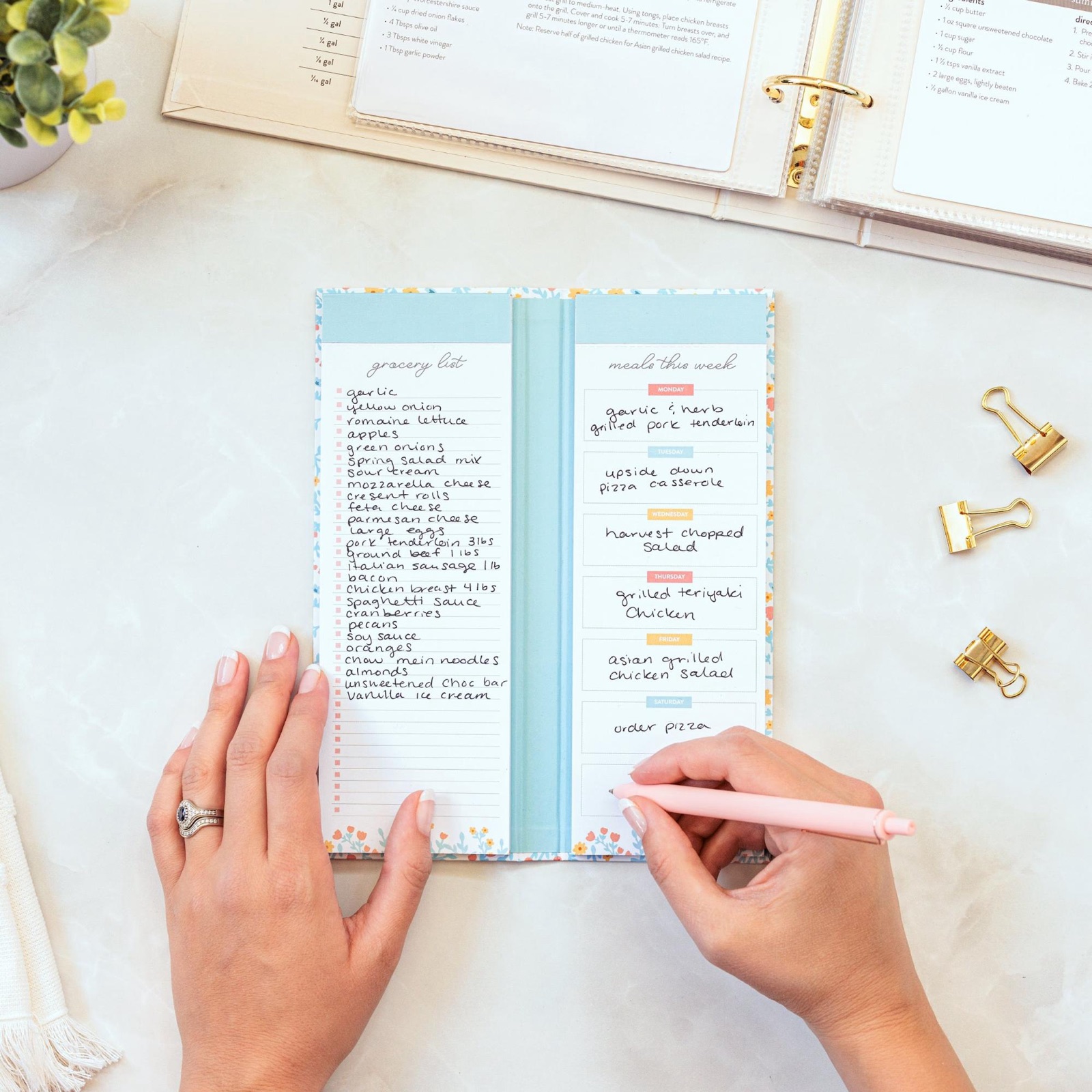 Meal planning notepad